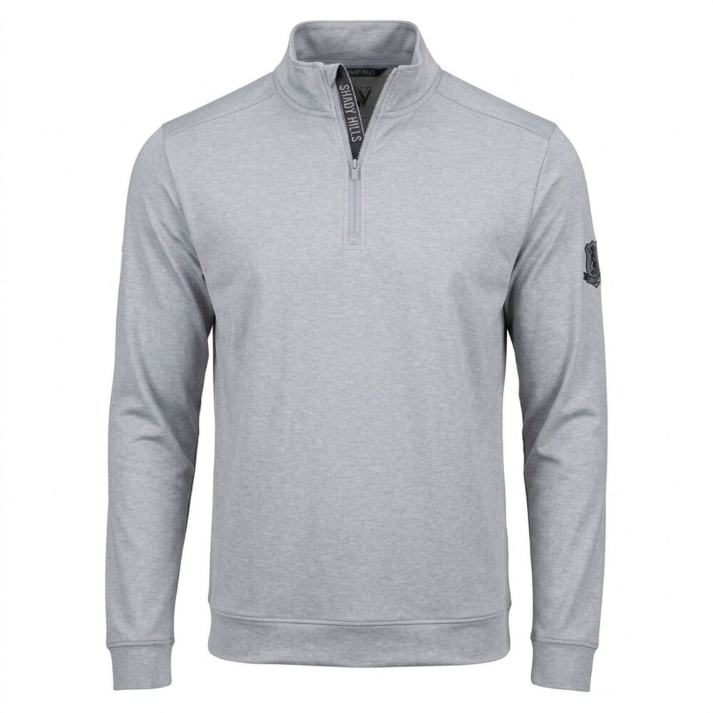 Levelwear Mens Friendly Hills Country Club 1/4 Zip Golf Pullover Gray Size M